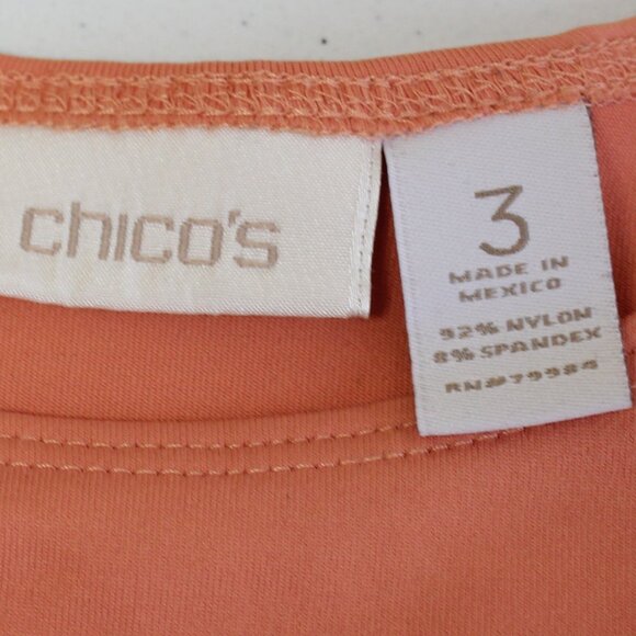 #536 Chico's Peachy Dress Tank Top Size 3 (16) - Picture 6 of 7